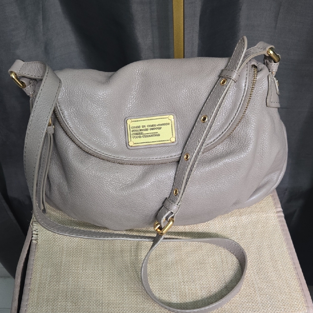 Marc by Marc Jacobs Pebbled Leather Crossbody in Light Gray
